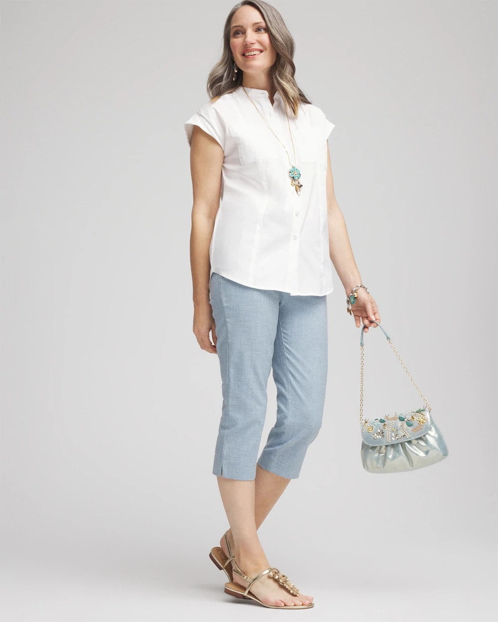 Chico's Collections Brigitte™ Cross Dye Capri Pants