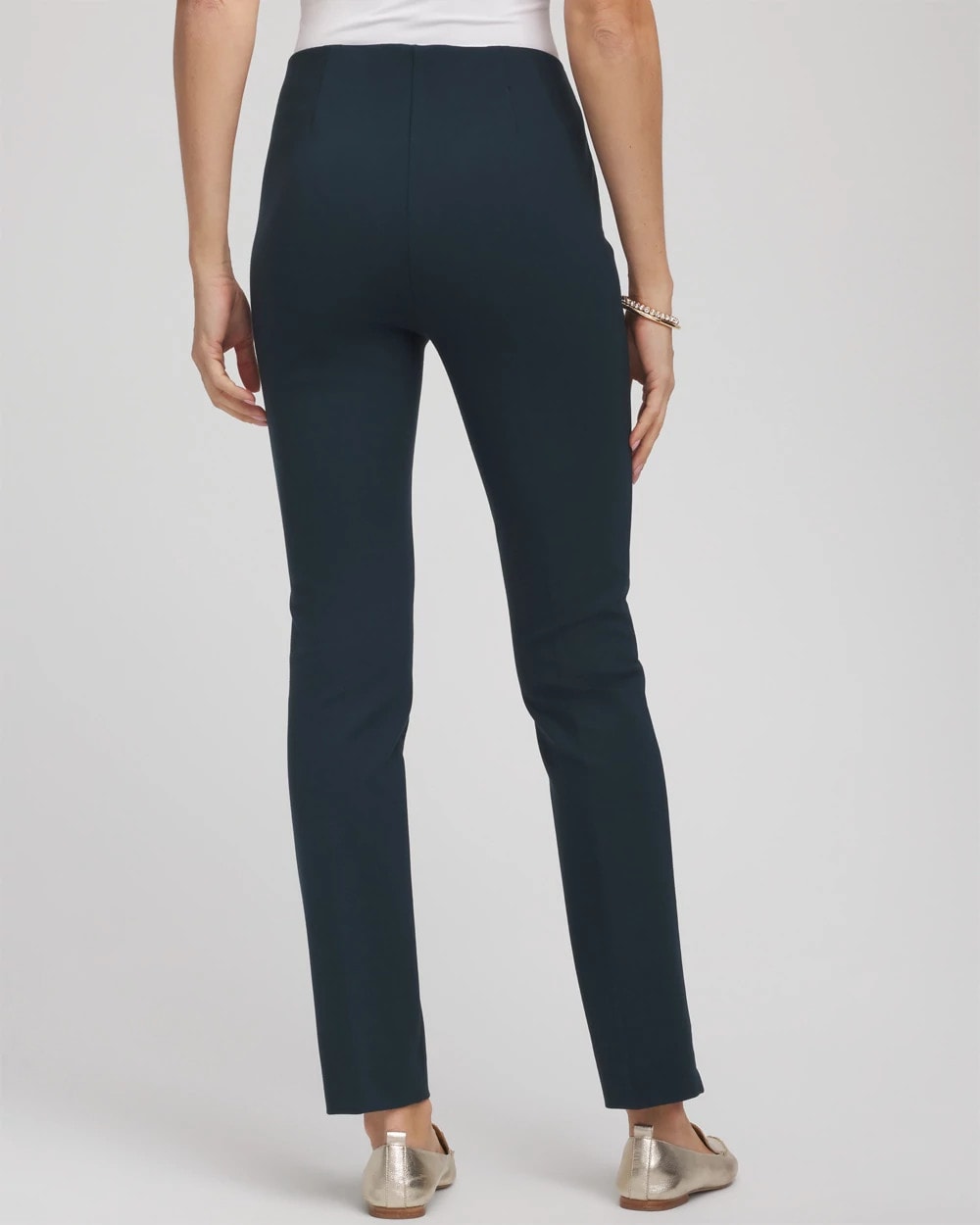 Chico's Collections Juliet Slim Trim Detail Ankle Pants