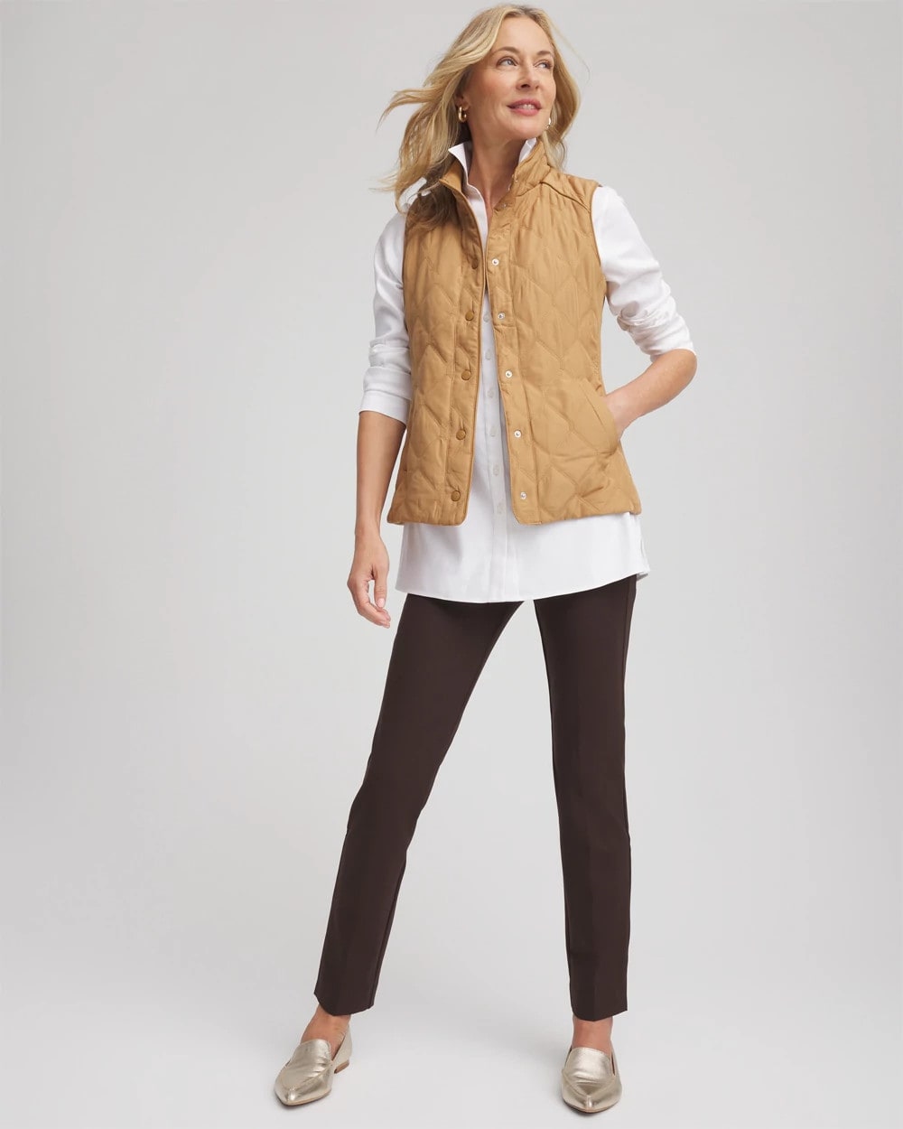 Chico's Collections Juliet Slim Trim Detail Ankle Pants