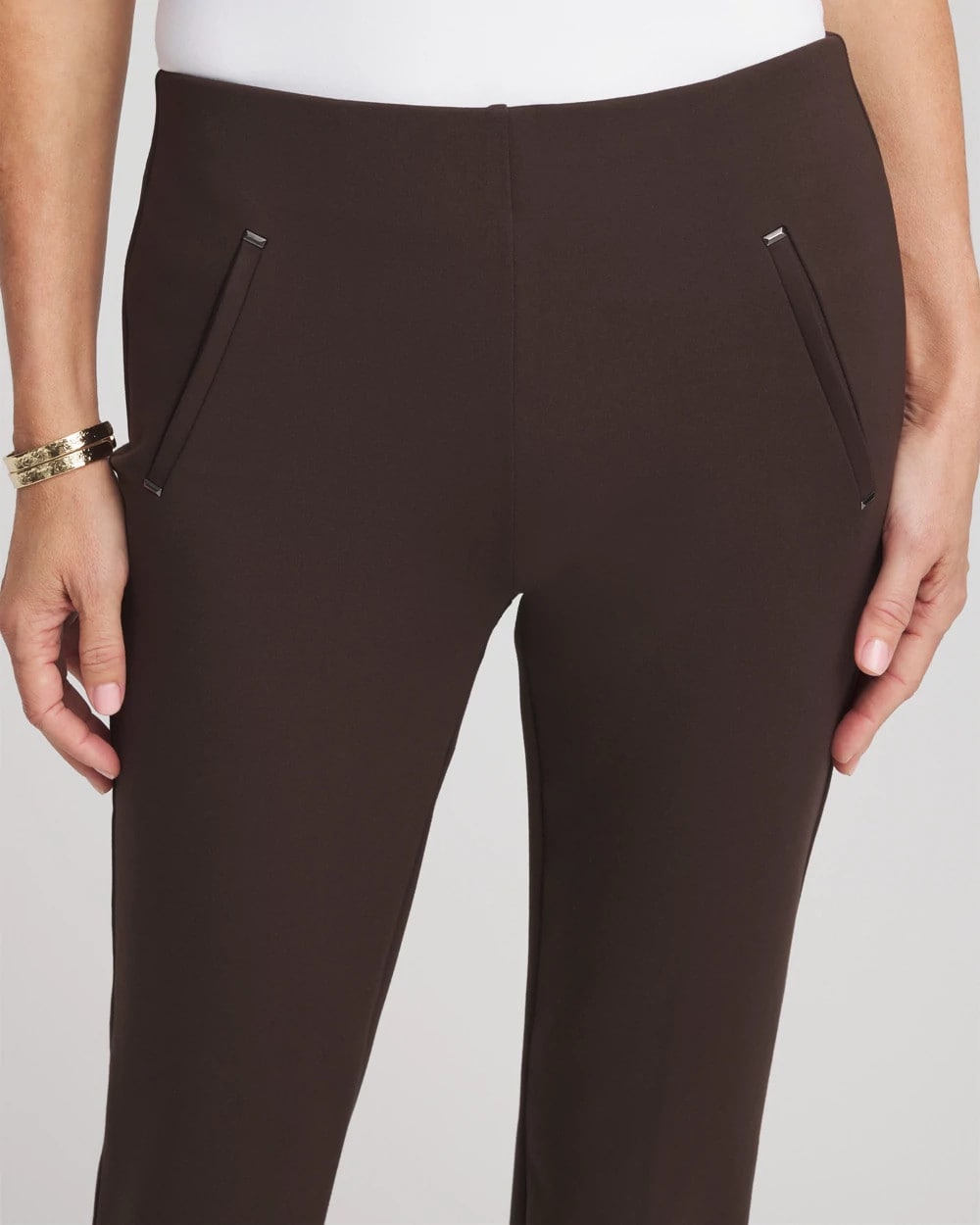 Chico's Collections Juliet Slim Trim Detail Ankle Pants