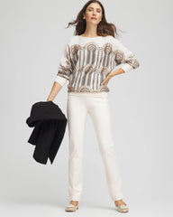 Chico's Collections Juliet Slim Trim Detail Pants