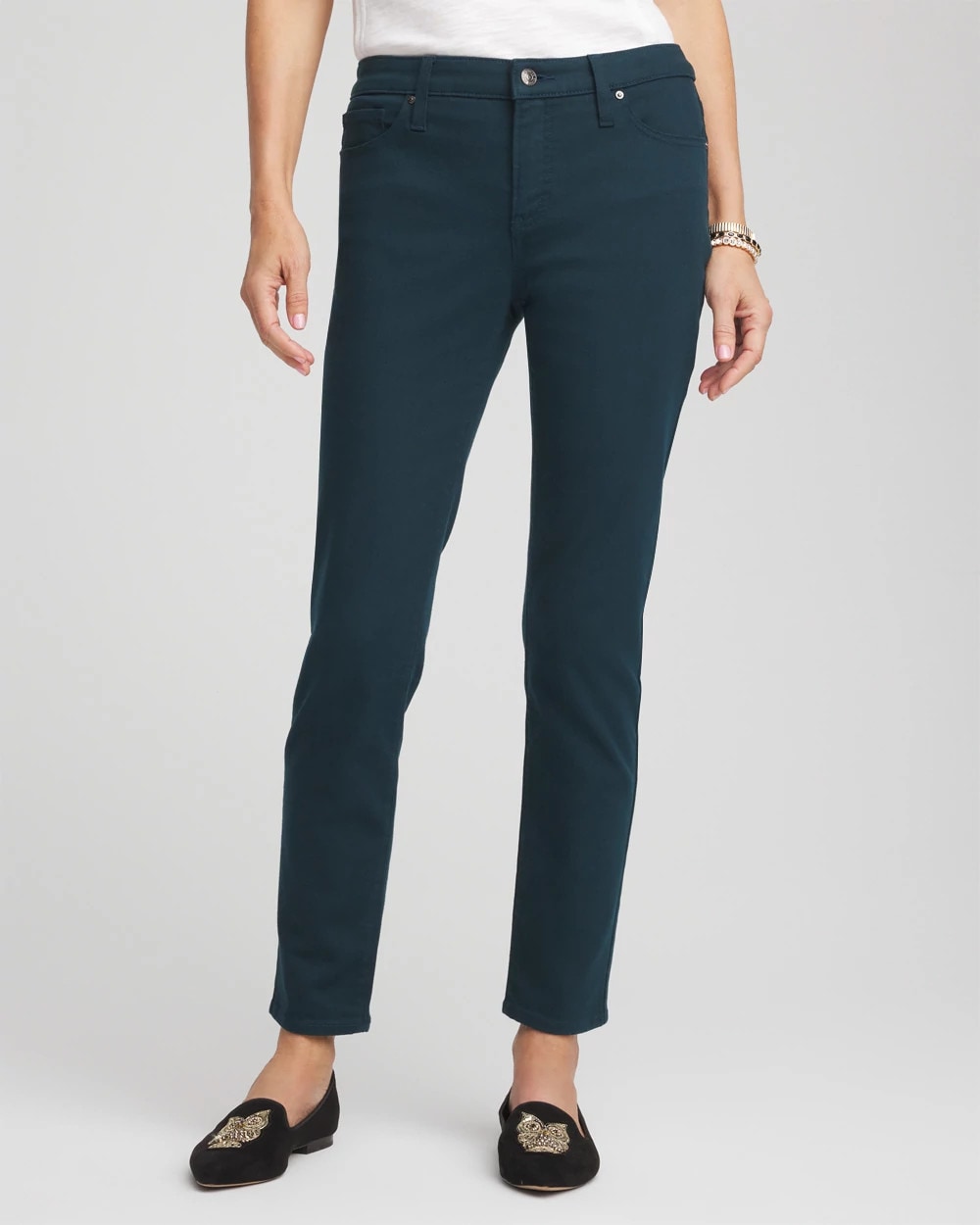 Chico's Collections Girlfriend Slim Ankle Jeans