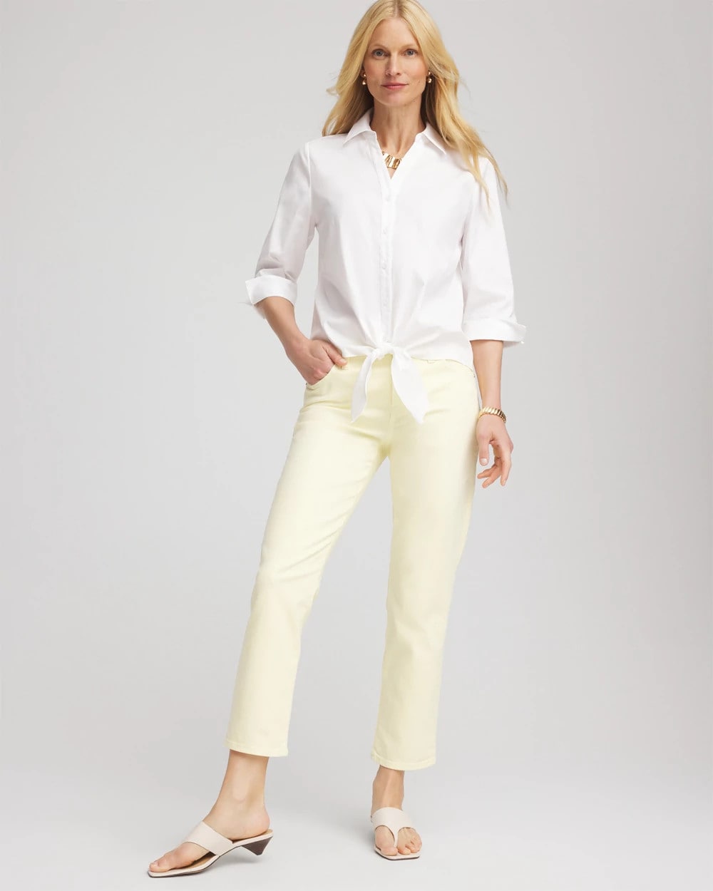 Chico's Collections Girlfriend Cropped Jeans