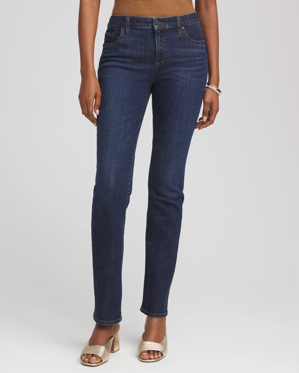 Chico's Collections Girlfriend Slim Full-Length Jeans
