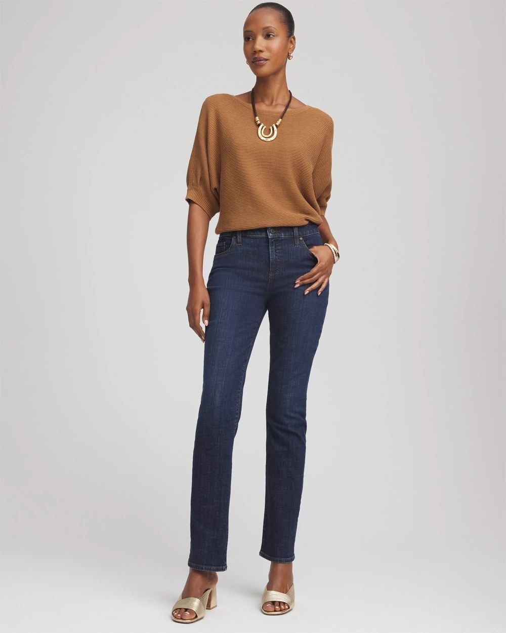Chico's Collections Girlfriend Slim Full-Length Jeans