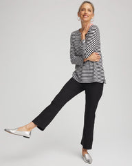 Chico's Collections Cropped Girlfriend Kick-Flare Jeans