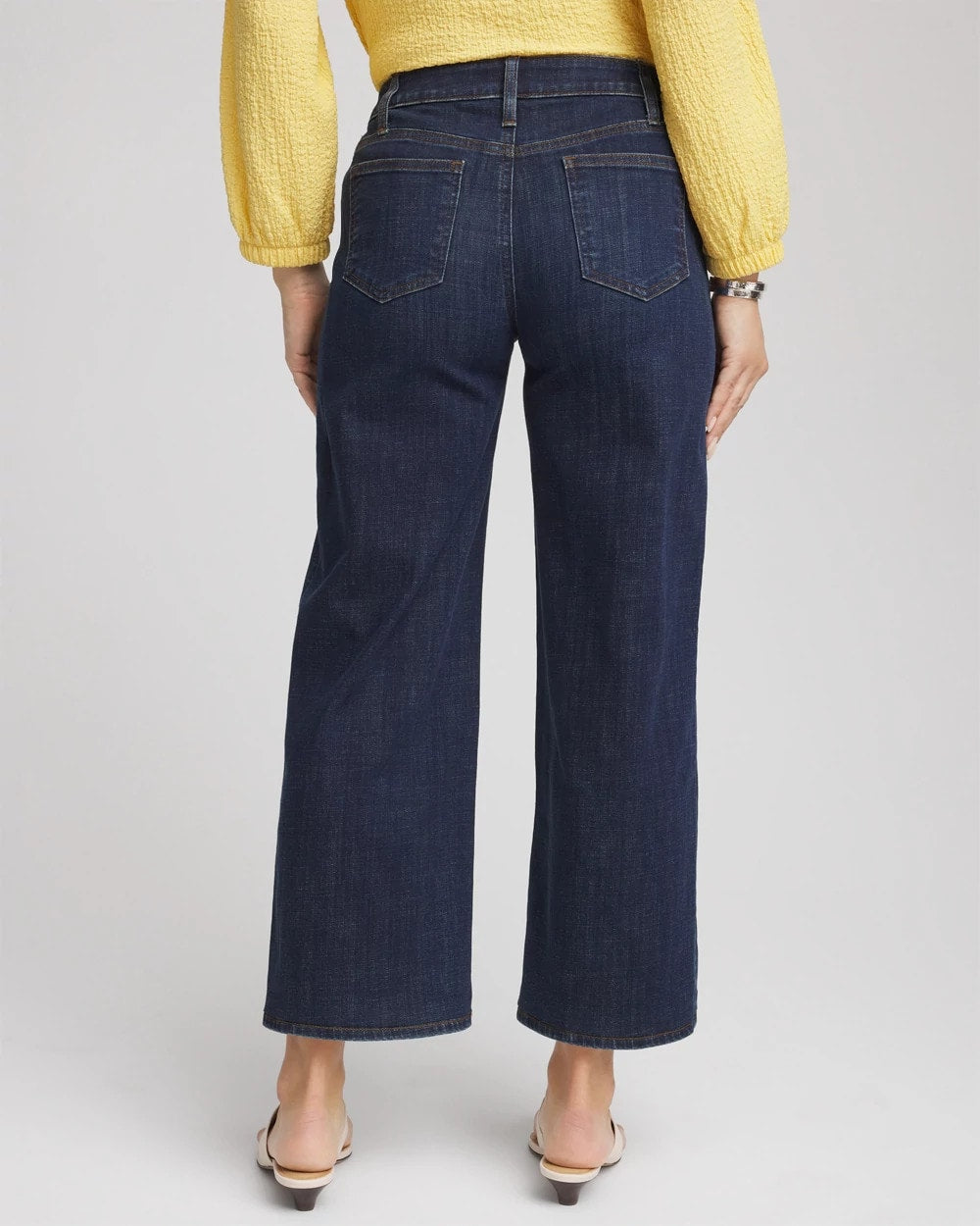 Chico's Collections Girlfriend Cropped Wide-Leg Jean