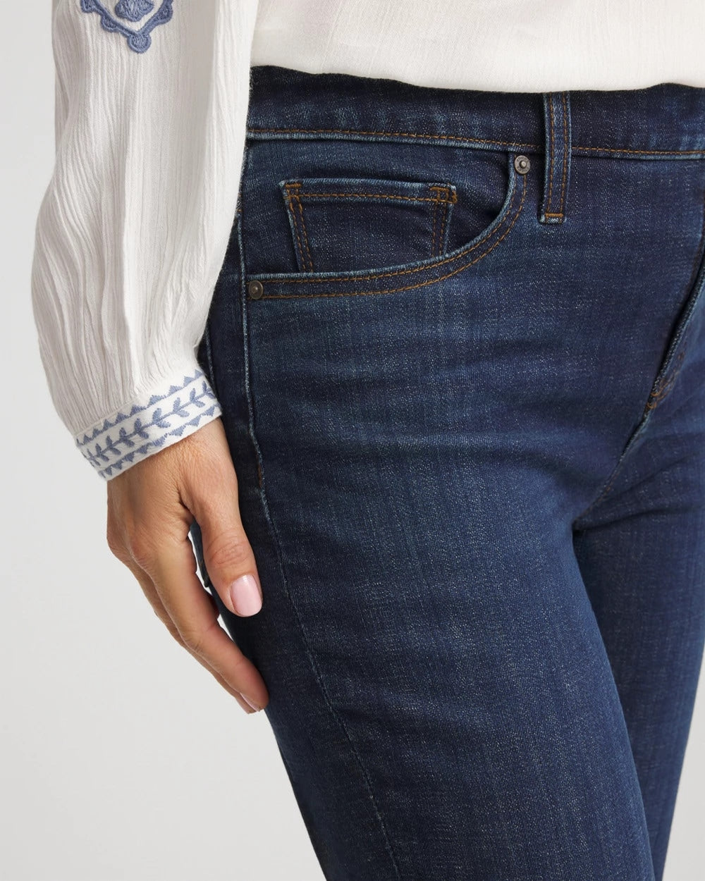 Chico's Collections Girlfriend Slim Ankle Jeans