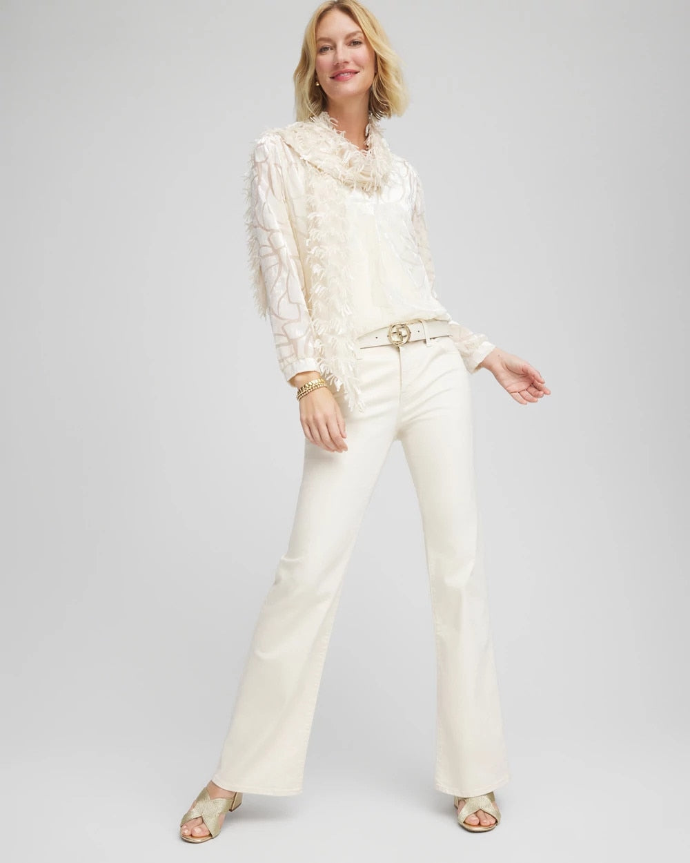 Chico's Collections Girlfriend Flared Jeans
