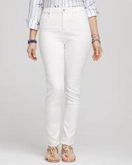 Chico's Collections No-Stain Girlfriend Frayed Ankle Jeans