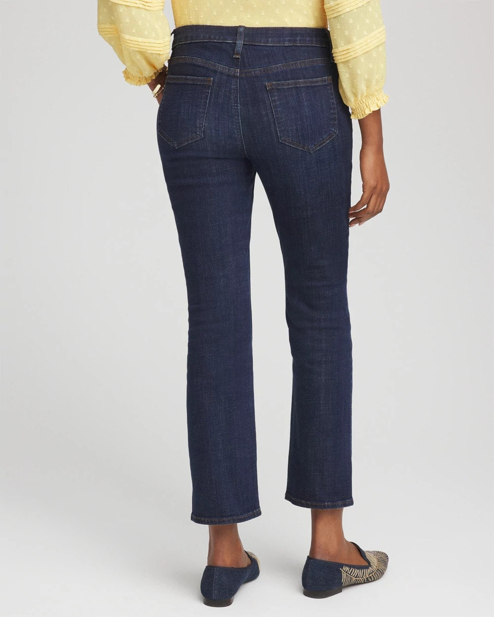 Chico's Collections Girlfriend Cropped Flared Jeans