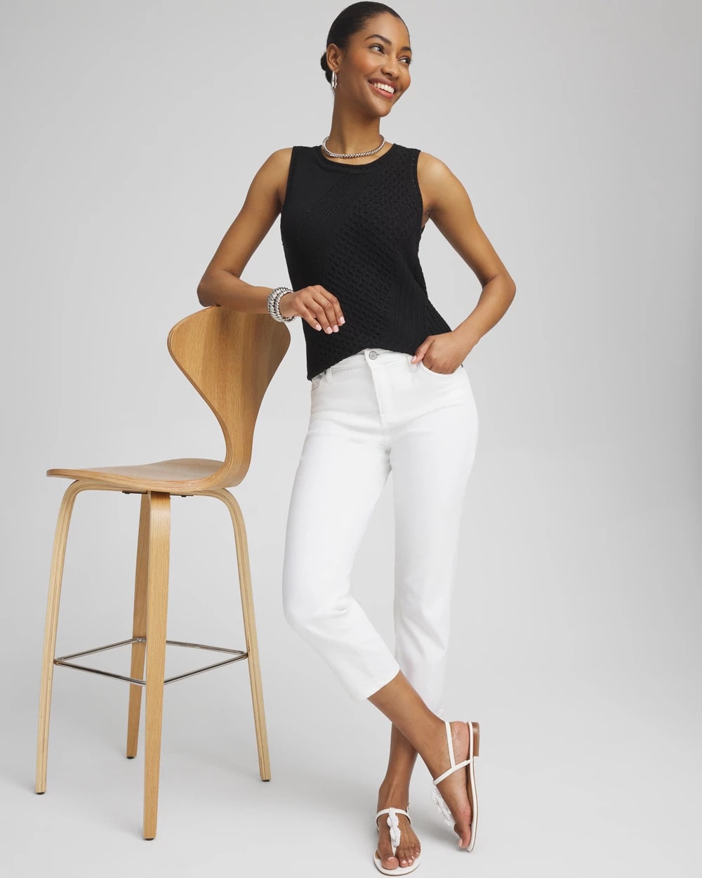 Chico's Collections No Stain Girlfriend Cropped Jeans