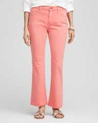 Chico's Collections Girlfriend Fray Hem Kick Flare Jeans