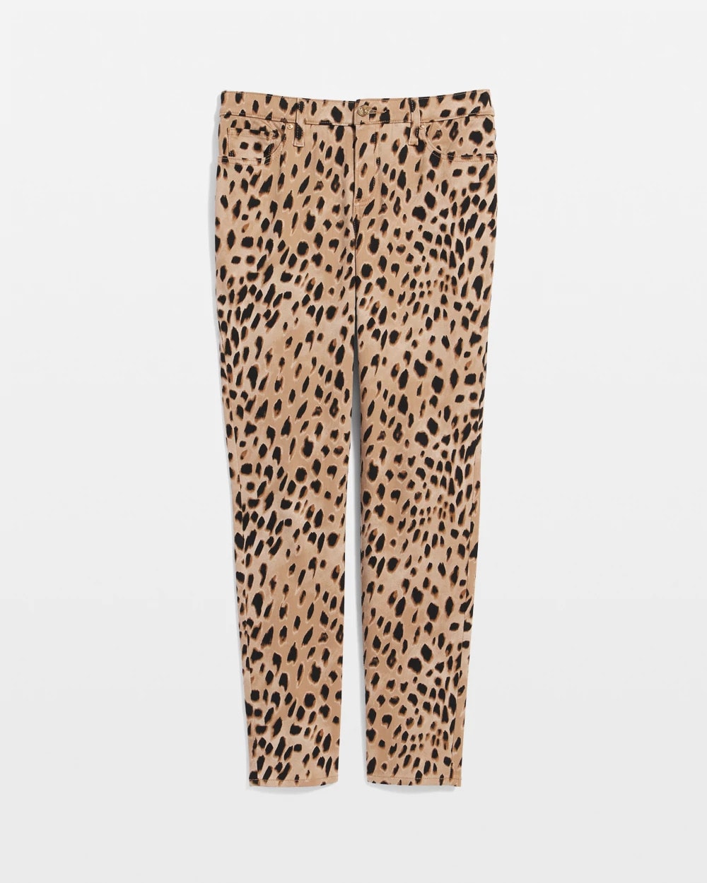 Chico's Collections Leopard Girlfriend Slim Ankle Jeans